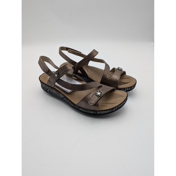 Romika Shoes - Romika Shoes Womens Size 6.5 Brown‎ Slingback Sandals Comfort Medallion 11054